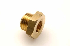Fitting adapter, outer thread M16 X 1.5 / inner M10 X 1, brass