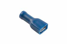 flat connector 6.3 mm blue, fully insulated