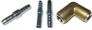 Connector nipples for polyamide tubes (steel and brass)