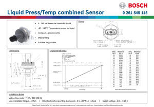 280 Bar High pressure sensor with temperature sensor (Bosch 0261545115) 3