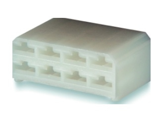 Liitinkotelo 8-napainen 6.3mm laattaliittimelle (uroskotelo) (AEHF8)