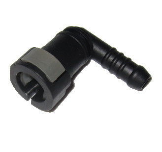 Female quick connector of 7.9 mm tube, 90°. Output for 8 mm hose. (ARC6)