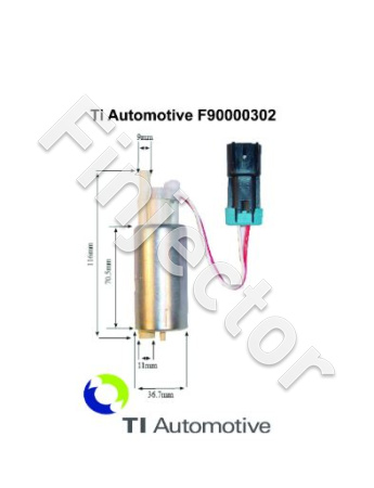 WALBRO fuel pump, E85 compatible, 240 L/h @ 3 Bar (44 psi)