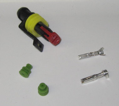 Super Seal 2 pole 0.35-0.5 mm2 connector set, female terminals