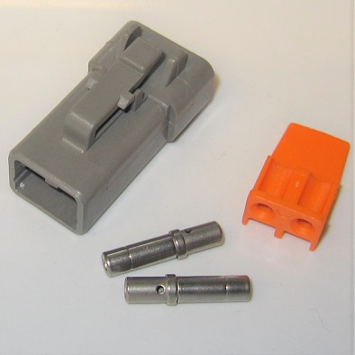 Deutsch DTP 2 pole connector set for wire size 2 - 4 mm2 (14-12 AWG)