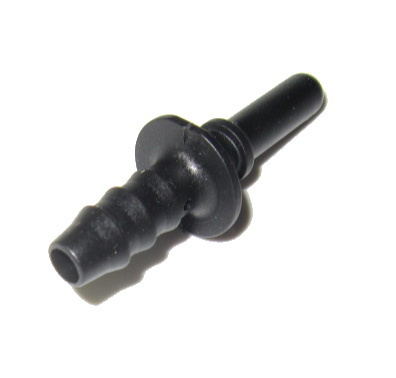 Male end-piece of 6.3 mm, straight. Output for 8 mm polyamide tube or 8 mm hose.