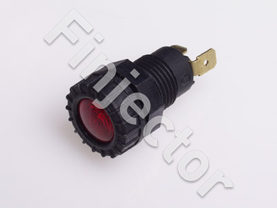 Signal lamp, red, BA9s (not included), 6.3 mm blade terminals, for 18 mm hole