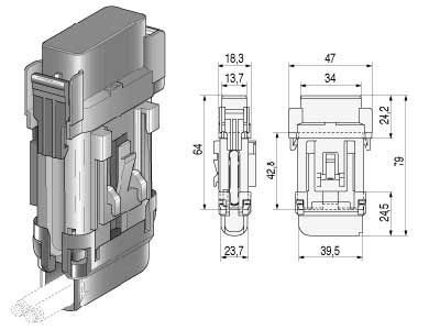 GM Maxi fuse holder kit, splash water proof, terminals included