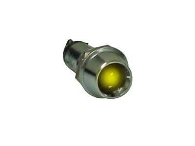 LED-merkkivalo mutterilla, keltainen, 12V/24V, Ø8mm as. reikään