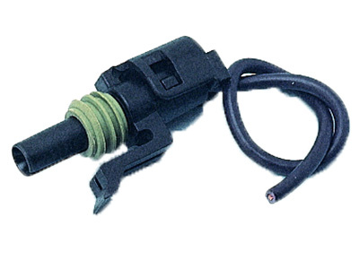 1-pole male connector with wire, for Sensors, splash sealed