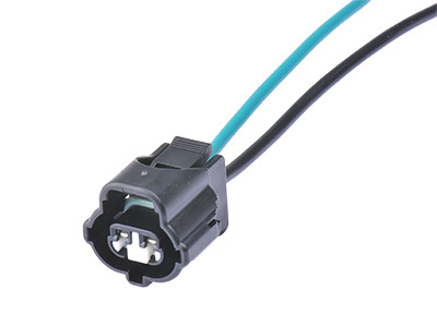 2-pole connector with wires, Denso