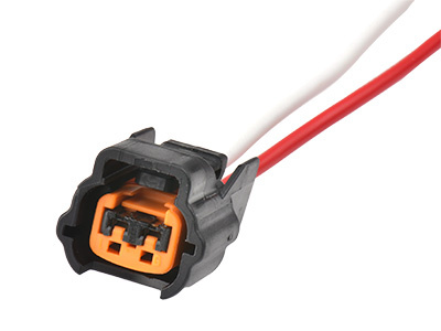 2-pole female connector with wires