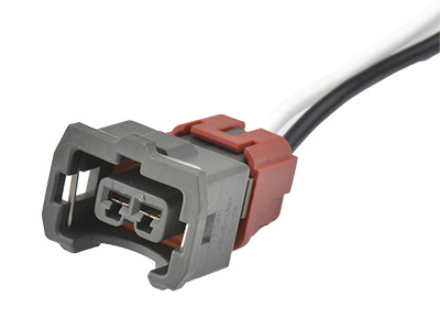 2-pole connector with wires, for sensors