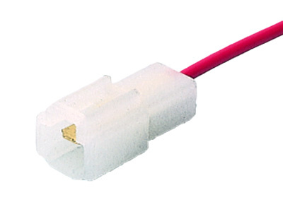 1-pole male connector with wire, lock.