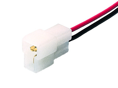 2-pole male T-connector with wires