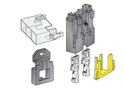 Maxi fuse holder, complete SET with cover and terminals