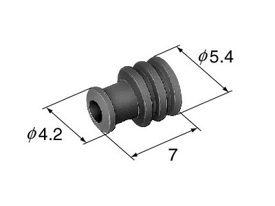 ND wire seal for wire size 0.3-0.5 mm2. 5.4 / 7 mm, orange (Sumitomo 7165-0474)