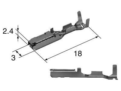 Sumitomo 0.3-0.5 mm2 HX series  female terminal (2.3mm (090)) (8240-4862)
