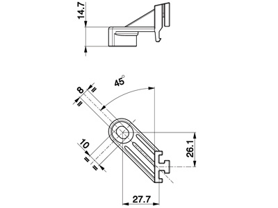 Angle bracket for SPAL-fans, universal, dimensions in picture