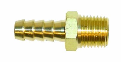 Messinkinen suora letkuliitin 10 mm letkulle, 1/4 NPT kierre