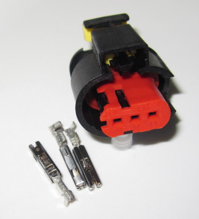 3 pole connector SET (0.5-1.5 mm2) for ignition coils (example Bosch P65, 0221504024)