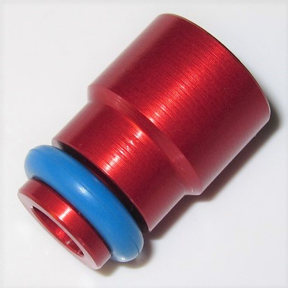 Bottom adapter set for EV14 injectors with long spray end (RED)