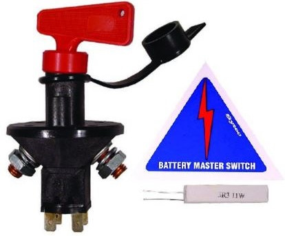 BMS003 FIA Battery Master Switch, incl. resistor 3 Ohm/ 11 W 