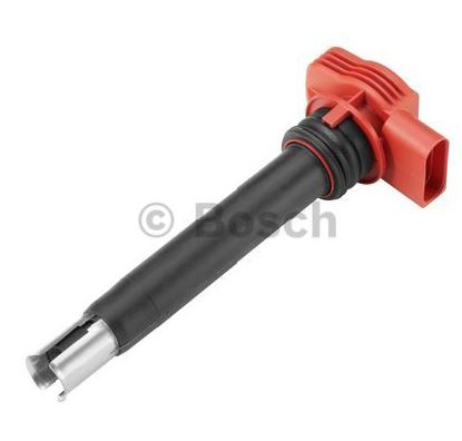 Ignition coil AUDI 2.0 - 3.2 L with power stage, "long", RED top, Genuine Bosch product 0221604800