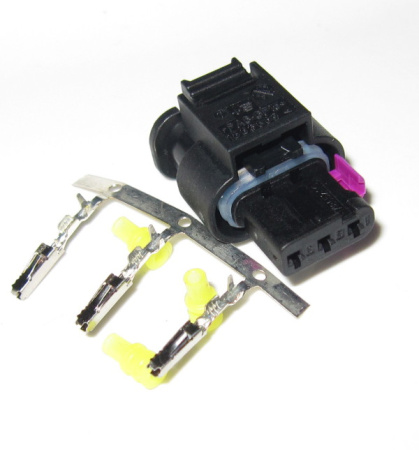 3 pole Connector SET for water circulating pumps, Ethanol content sensors etc. .(4H0973703-SET-1)