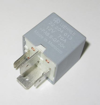 Power relay 12V 70A, 4 pole, with suppression resistor