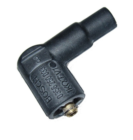CONNECTOR for coils with 4 mm pin, angle, "small", 1 kOhm