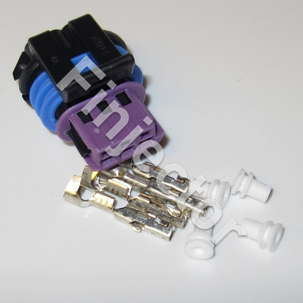 3 Way Black Connector KIT, GT 150 Series, Female Pins 0.35 - 0.5 mm2