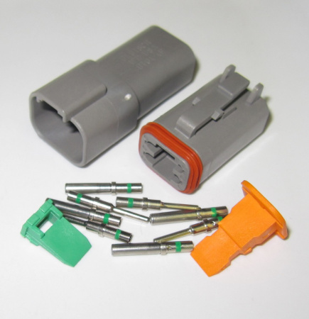 Deutsch DT 4 pole connector pair for wire size 1 - 2 mm2