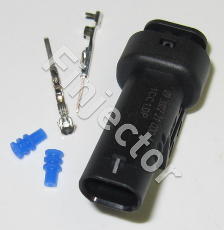 2 pole connector SET, 0.35- 0.5 mm², KKS MLK 1.2 ELA-U Silver Plated, Code A