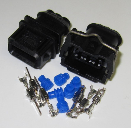3 pole Bosch Jetronic connector pair for wire size 0.2 - 0.6 mm2