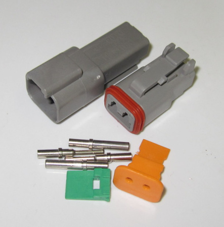 Deutsch DT 2-napainen liitinpari, 0.5-1 mm2