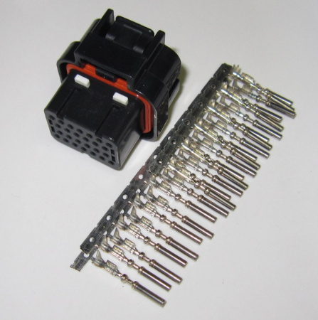Motec and Haltech connector set 26 pole, female terminals 0.75-1