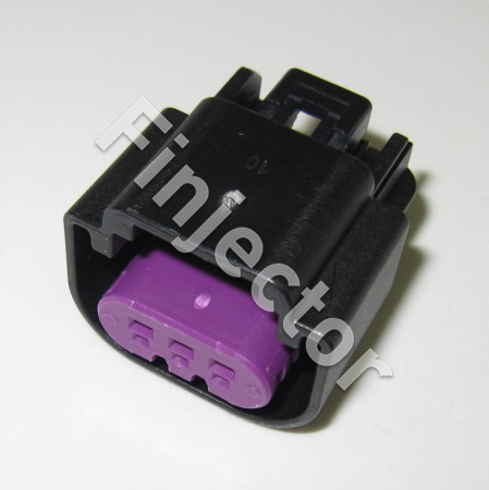 Delphi 3 pole female black connector housing, GT 150 SERIES
