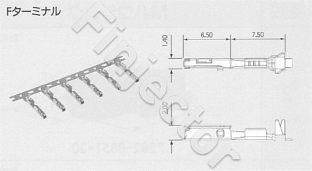 Female terminal 0.75 mm2, RH series, tin plated, sealed (7116-4417-02)