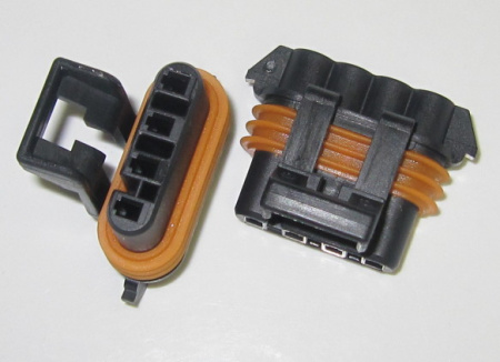 Delphi 4 Pole Black Metri-Pack 150 Sealed Female Connector. 