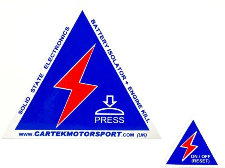 Battery Isolator Safety Stickers