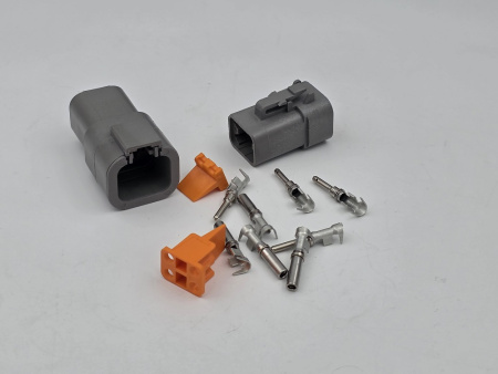 Deutsch DTP 4 pole connector pair, 2–4 mm², (25 A) (DTP-4-PAIR-C