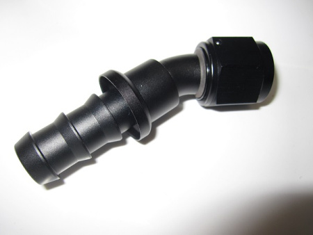 AN10-liitin push-on 30° kulmalla, 5/8" (16mm) letkulle (GBF0209-3010)