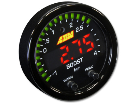 AEM X-Series ahtopainemittari -30- 60 psi / -1 - 4 bar, anturilla (AEM 30-0308)