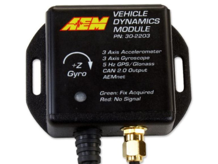 Vehicle Dynamics Module, 20HZ GPS w/ IP67-Rated Antenna, 3-Axis Accelerometer, 3-Axis Gyrometer, AEMnet