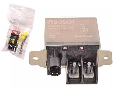 High-Current Relay, 24V 100A, including connector set (BOSCH 0332002259)