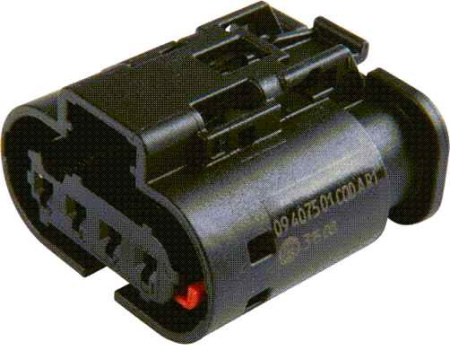 KKS MLK 1.2 ELA CPA, 4 pole connector, female terminals, Plug-type, ID Code A1, Clip down, Without retaining