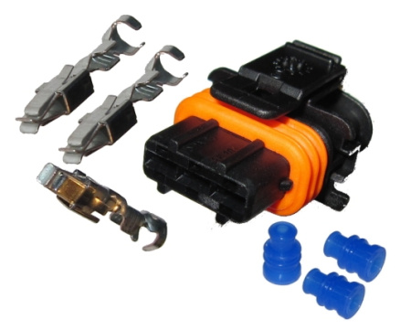 3 pole Compact connector set with JPT female pins + seals (0,5-1