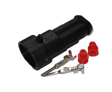 Super Seal 2 pole connector set for wire size 0.5-1.5 mm²