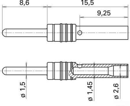 KOSTAL RK 1.5 MC Crimp Connector 0.5 - 1 mm², silver plated (50253938)